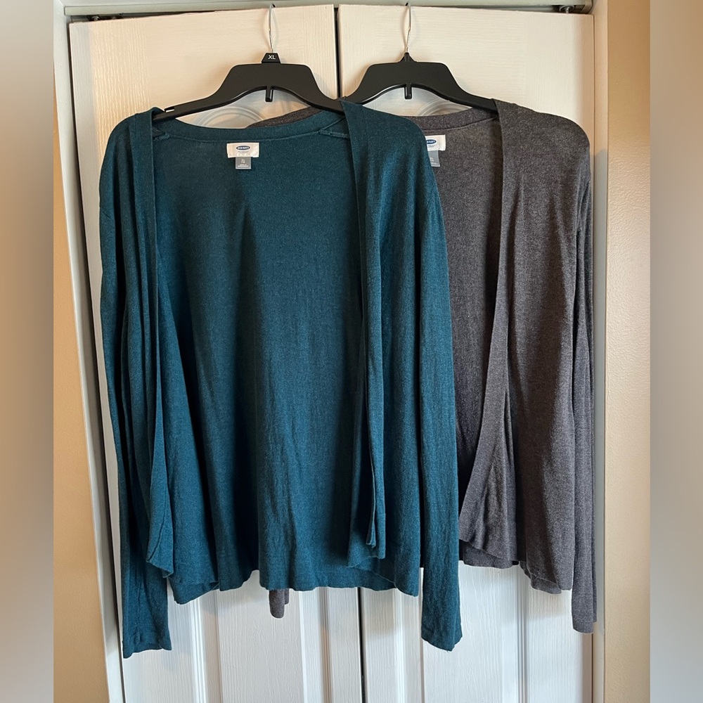 Old Navy cardigans.